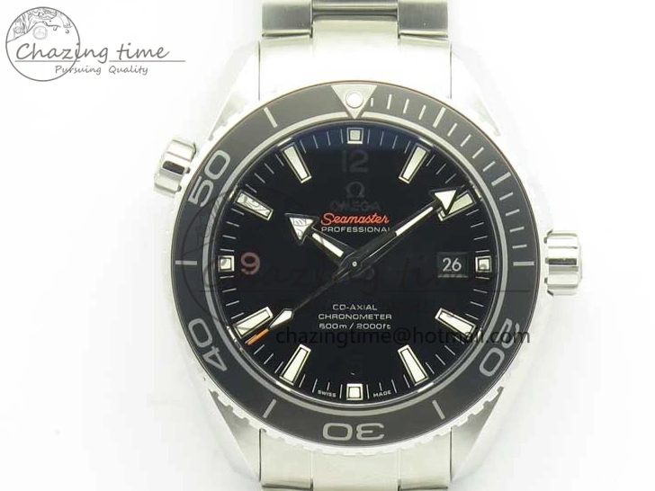 0309 EyeCatching Planet Ocean Professional Ceramic Bezel 45.5mm 1:1 VSF Best Edition Silver Markers on SS Bracelet A8500 Super Clone 8050